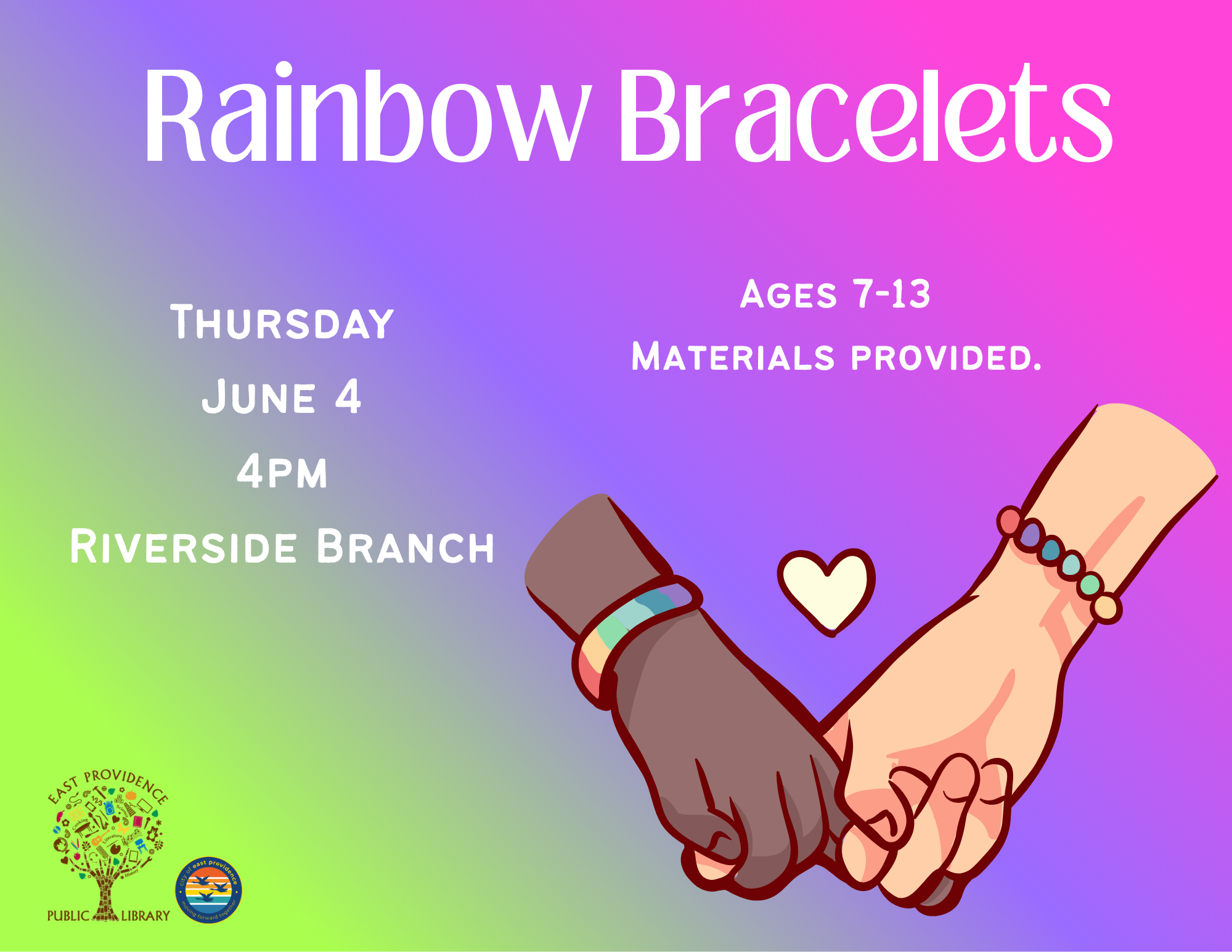 Rainbow bracelets flyer