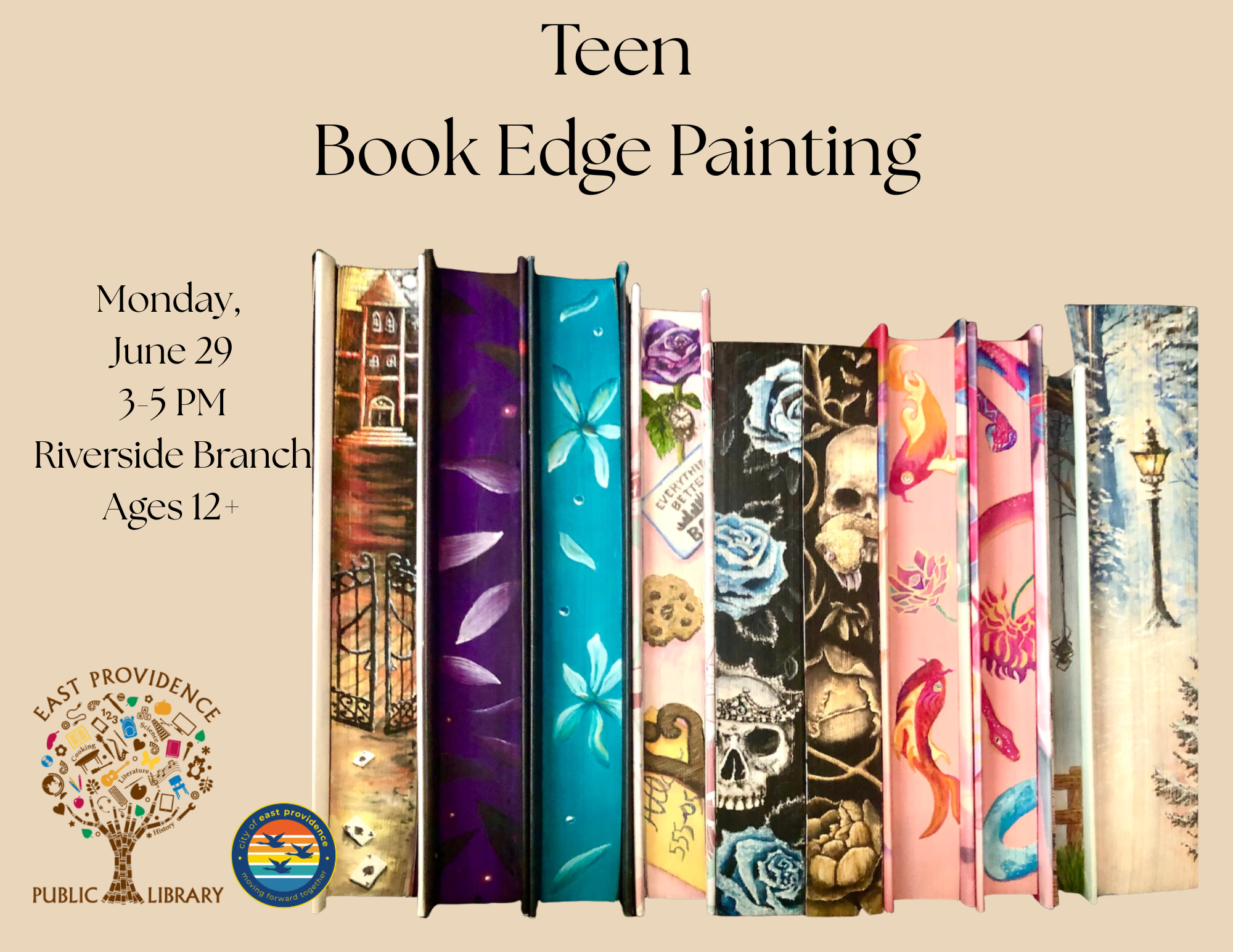 Book edge painting flyer
