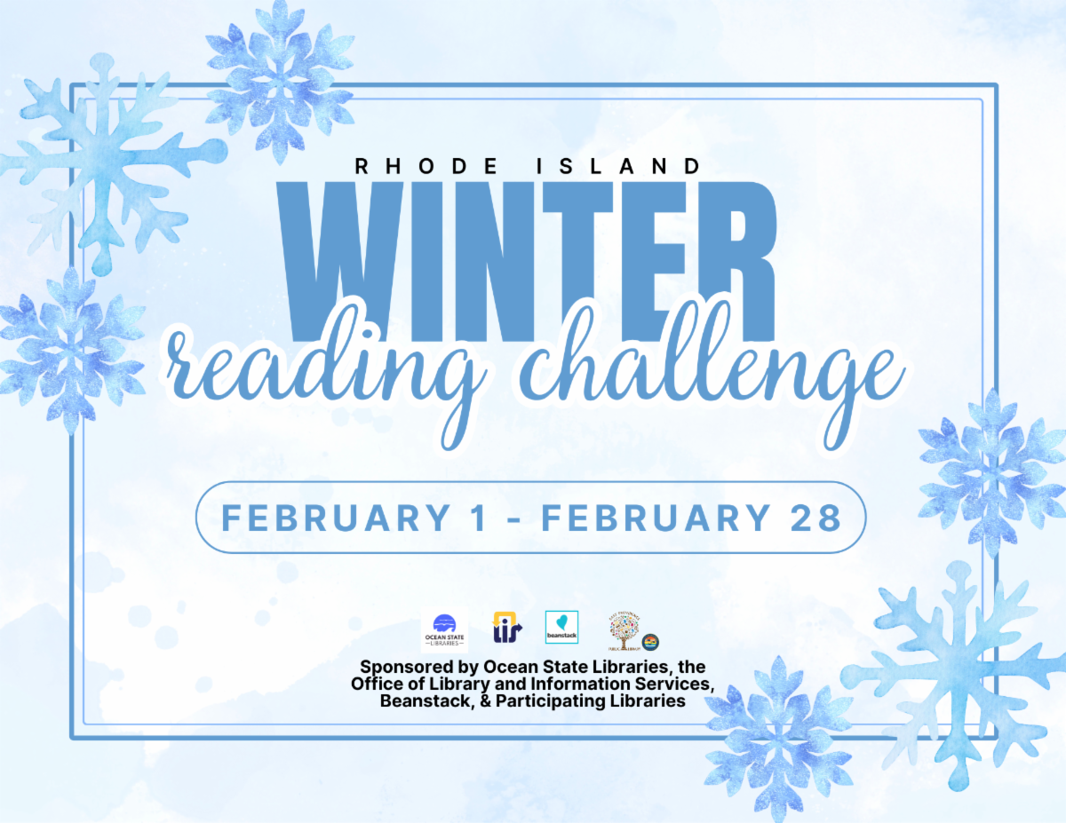 Winter Reading challenge flyer.  The challenge runs for the whole month of February 2026.
