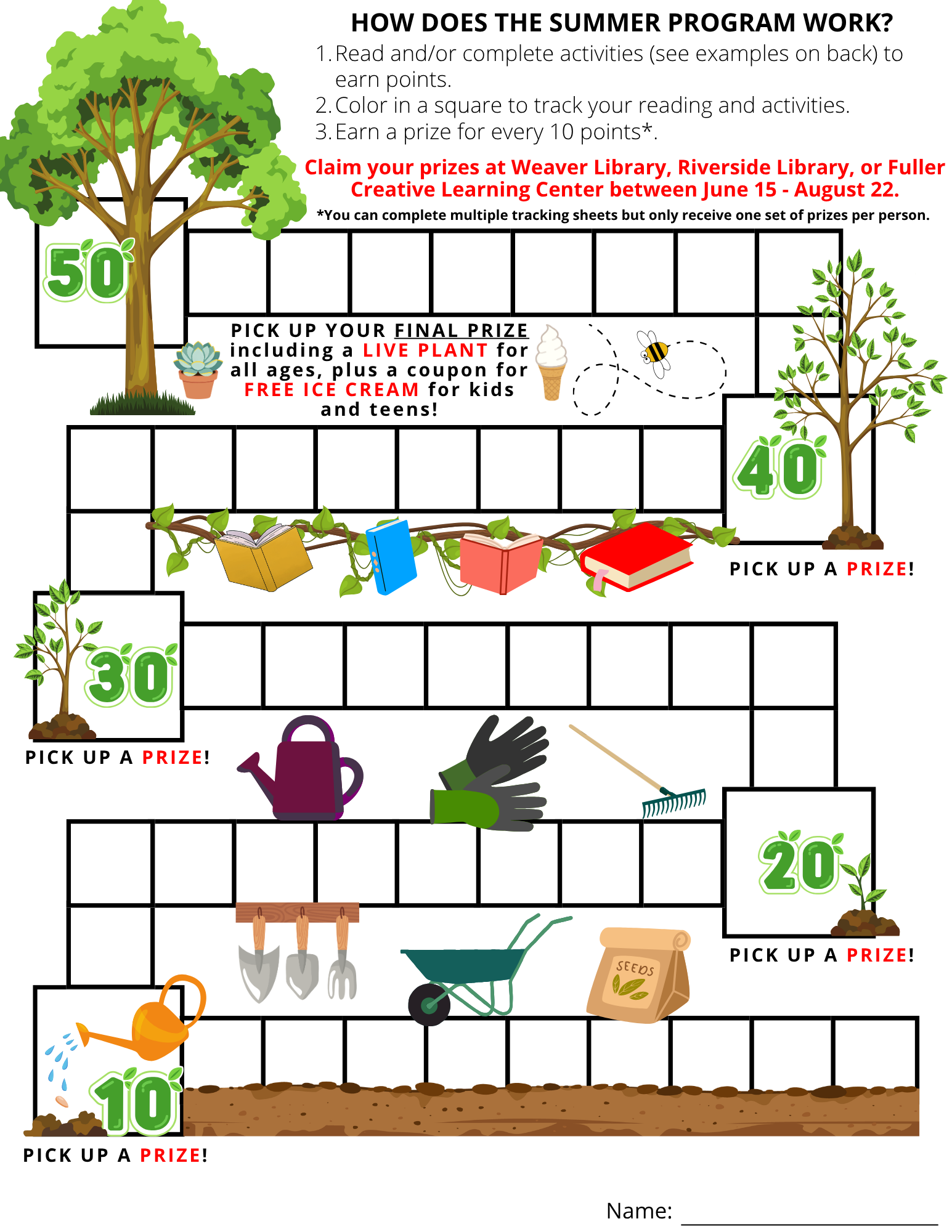 summer tracking log page 2