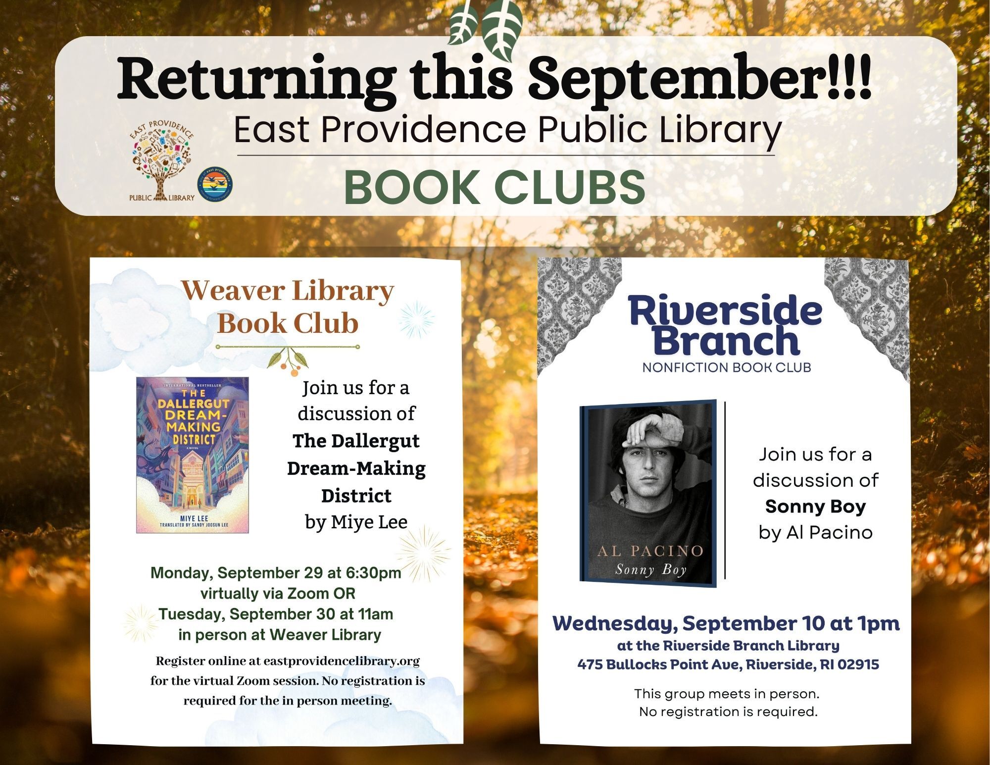 Book Club flyer