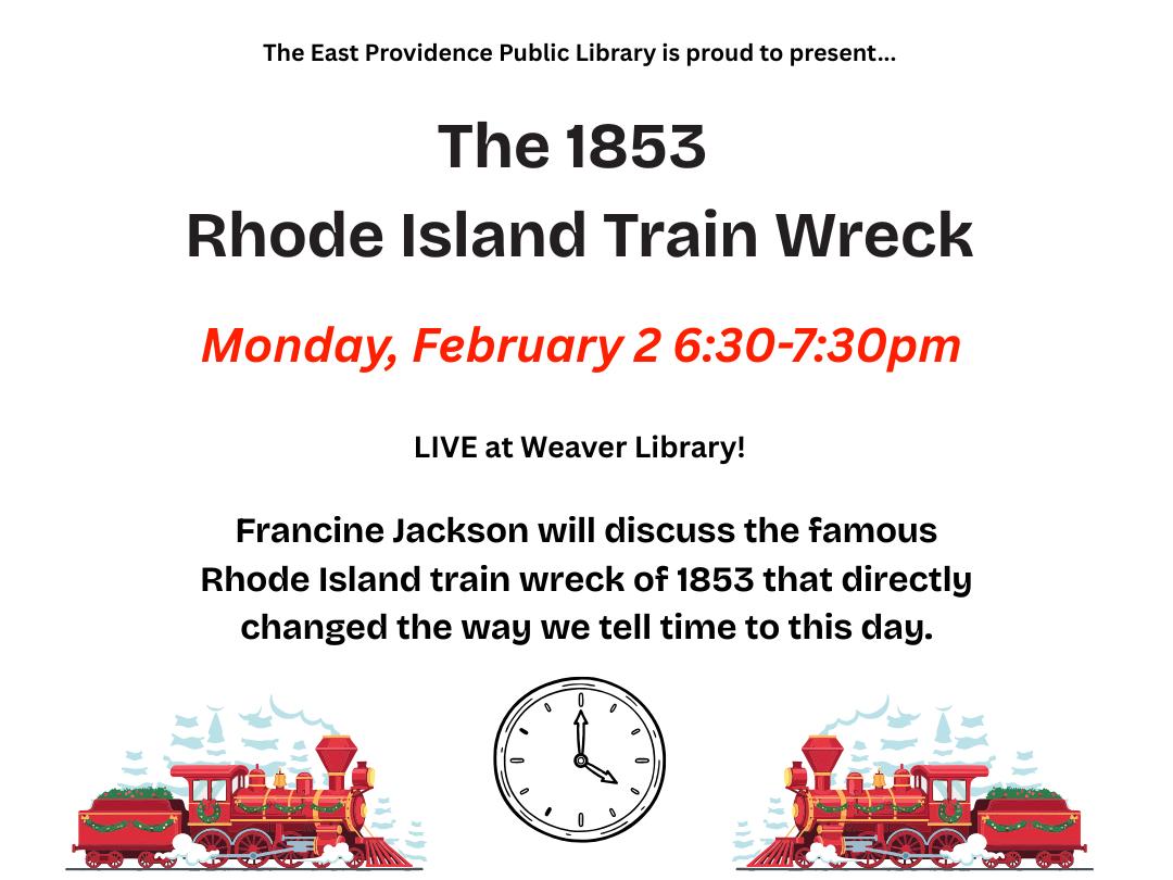 Rhode Island train wreck event flyer for February 2 2026