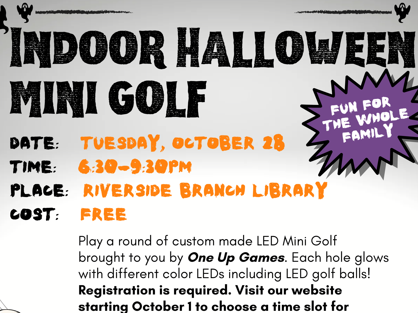 Mini golf flyer
