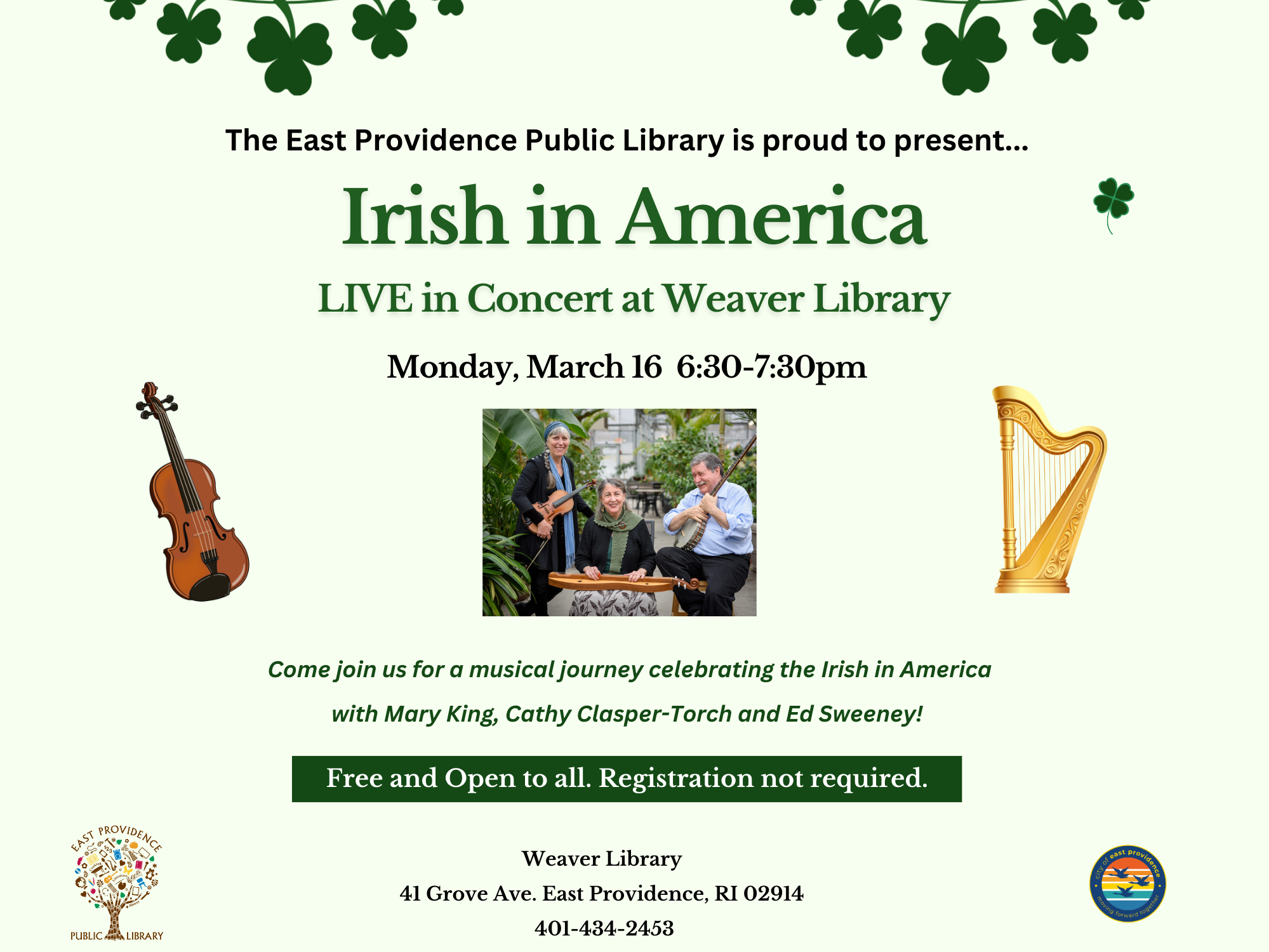 Irish in America concert flyer