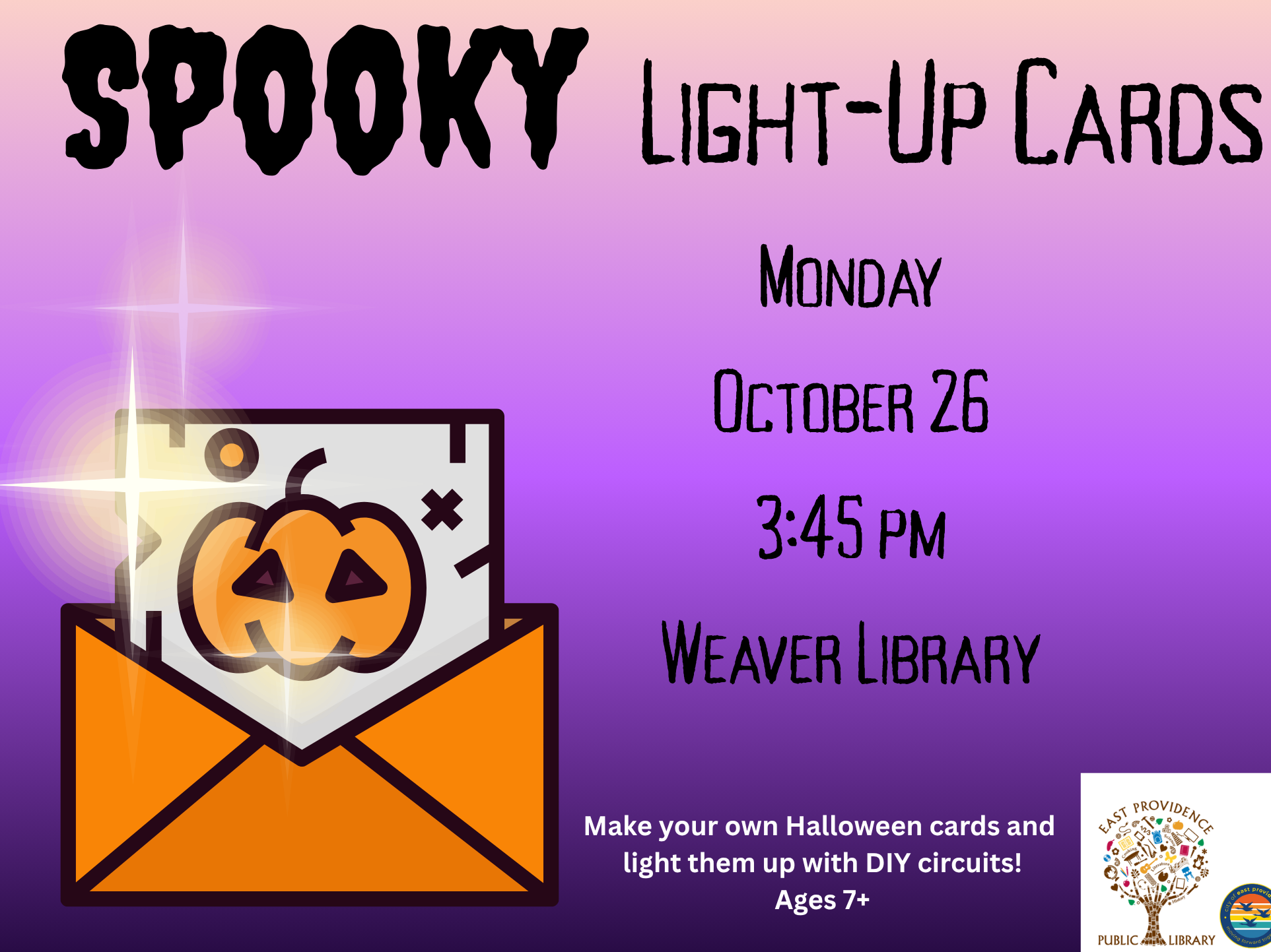 Flyer for Spooky Light-Up Cards.