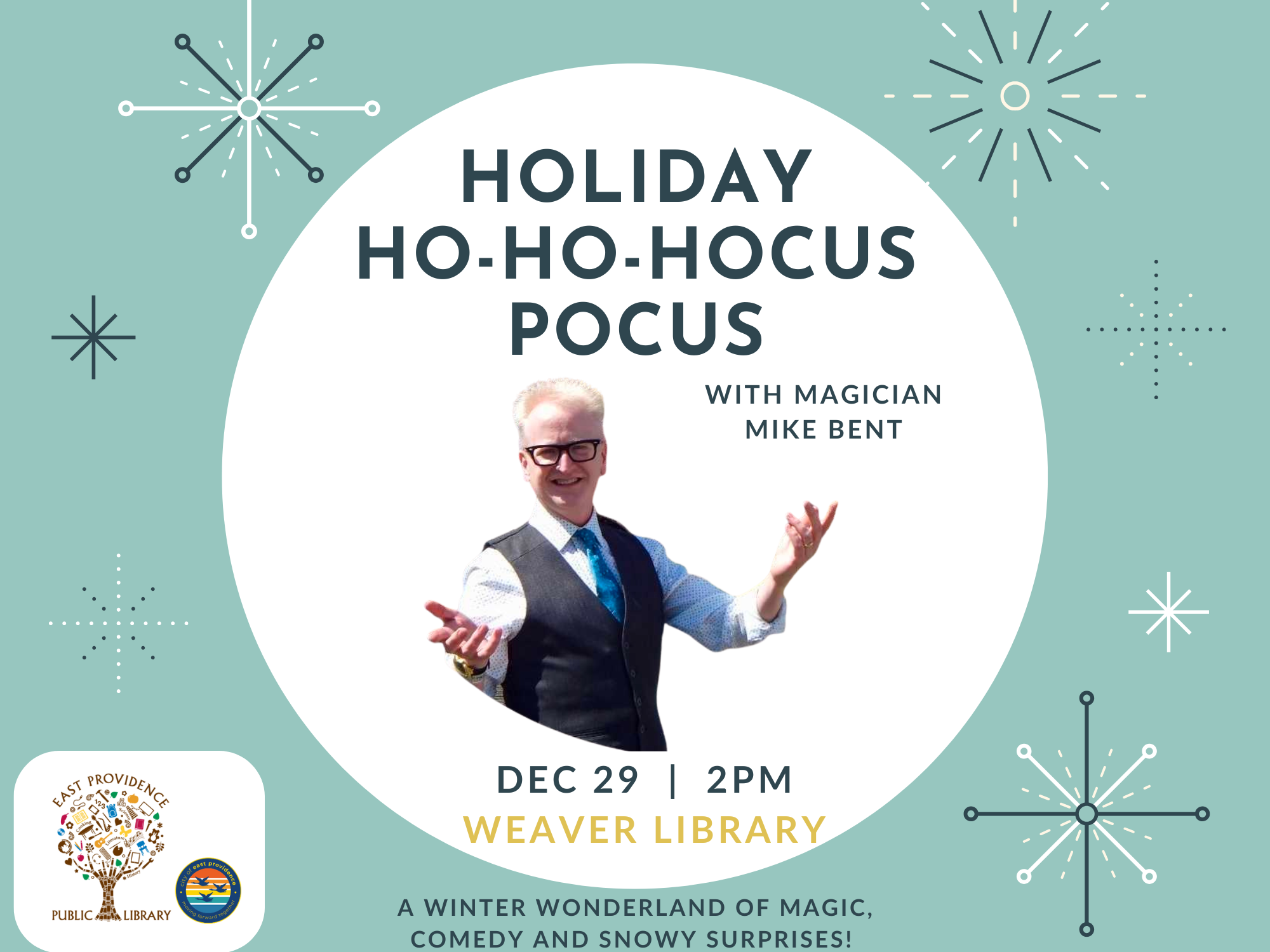 Holiday magic show flyer