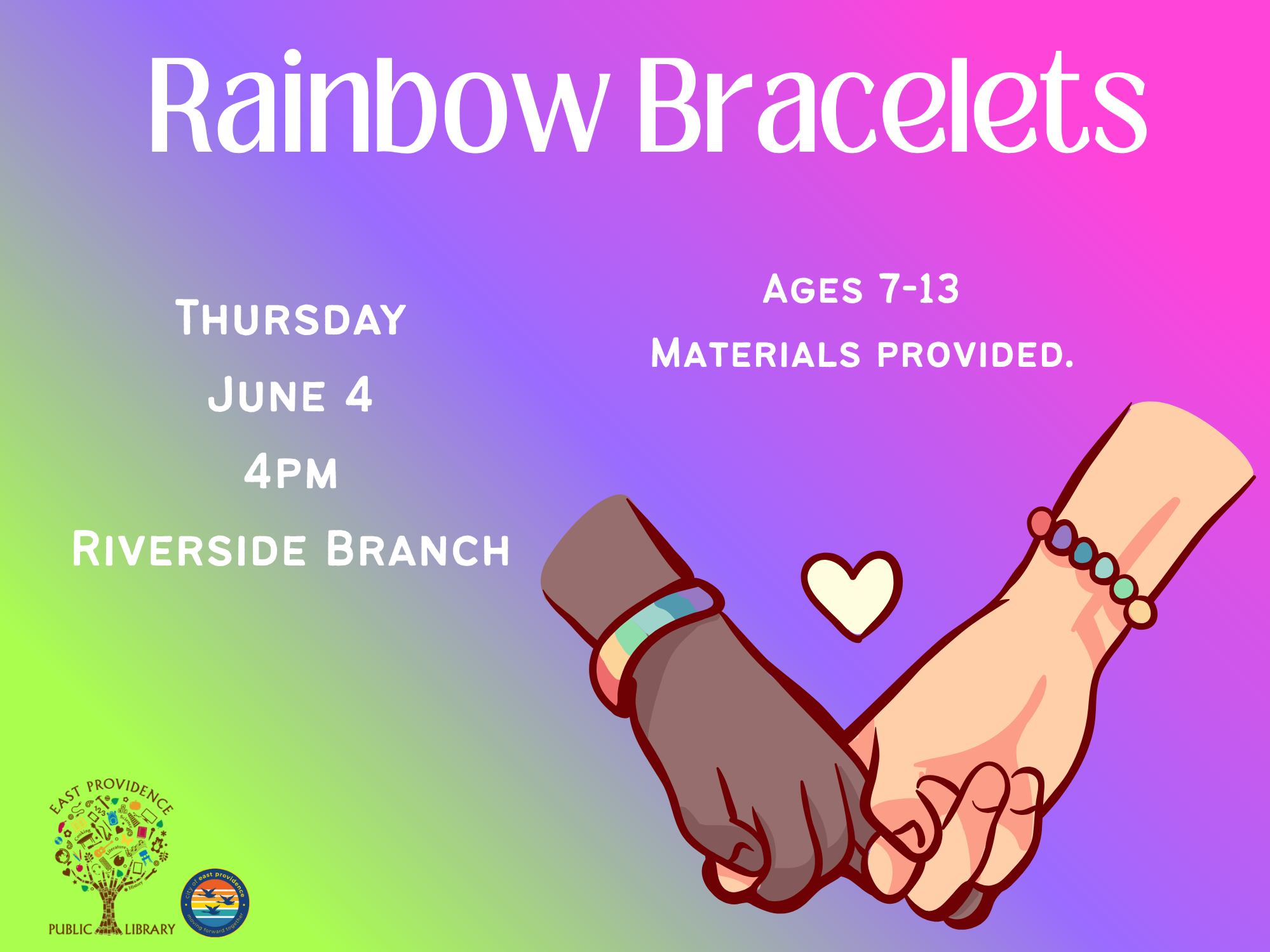 Rainbow bracelets flyer
