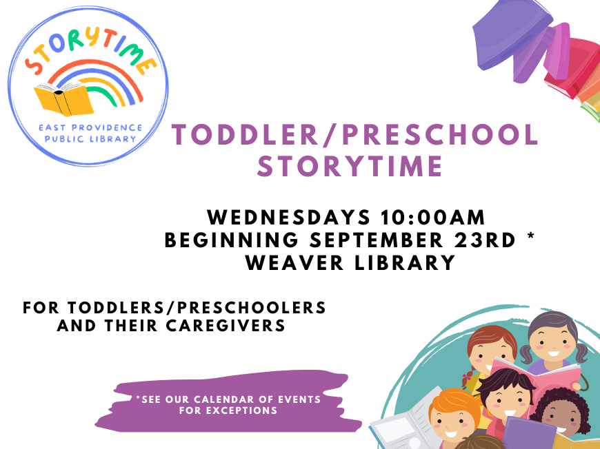 Toddler/Preschool Storytime flyer