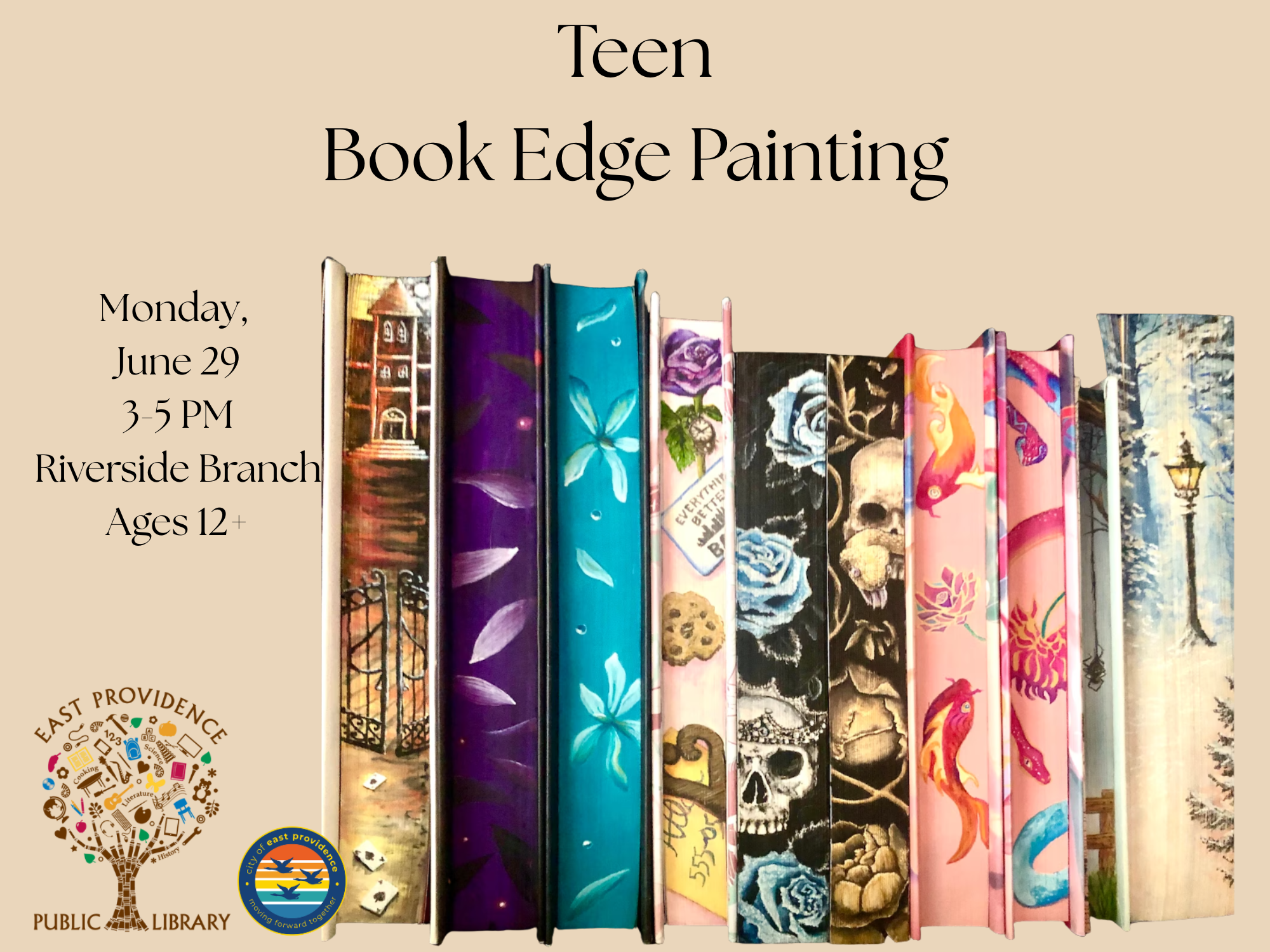 Book edge painting flyer