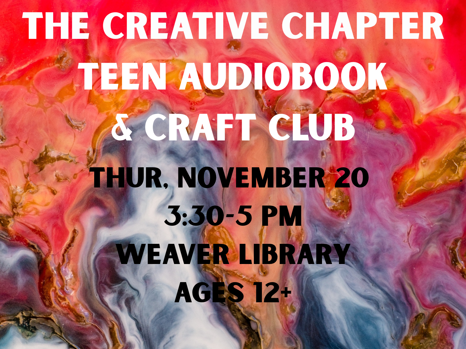 Creative Chapter audiobook flyer