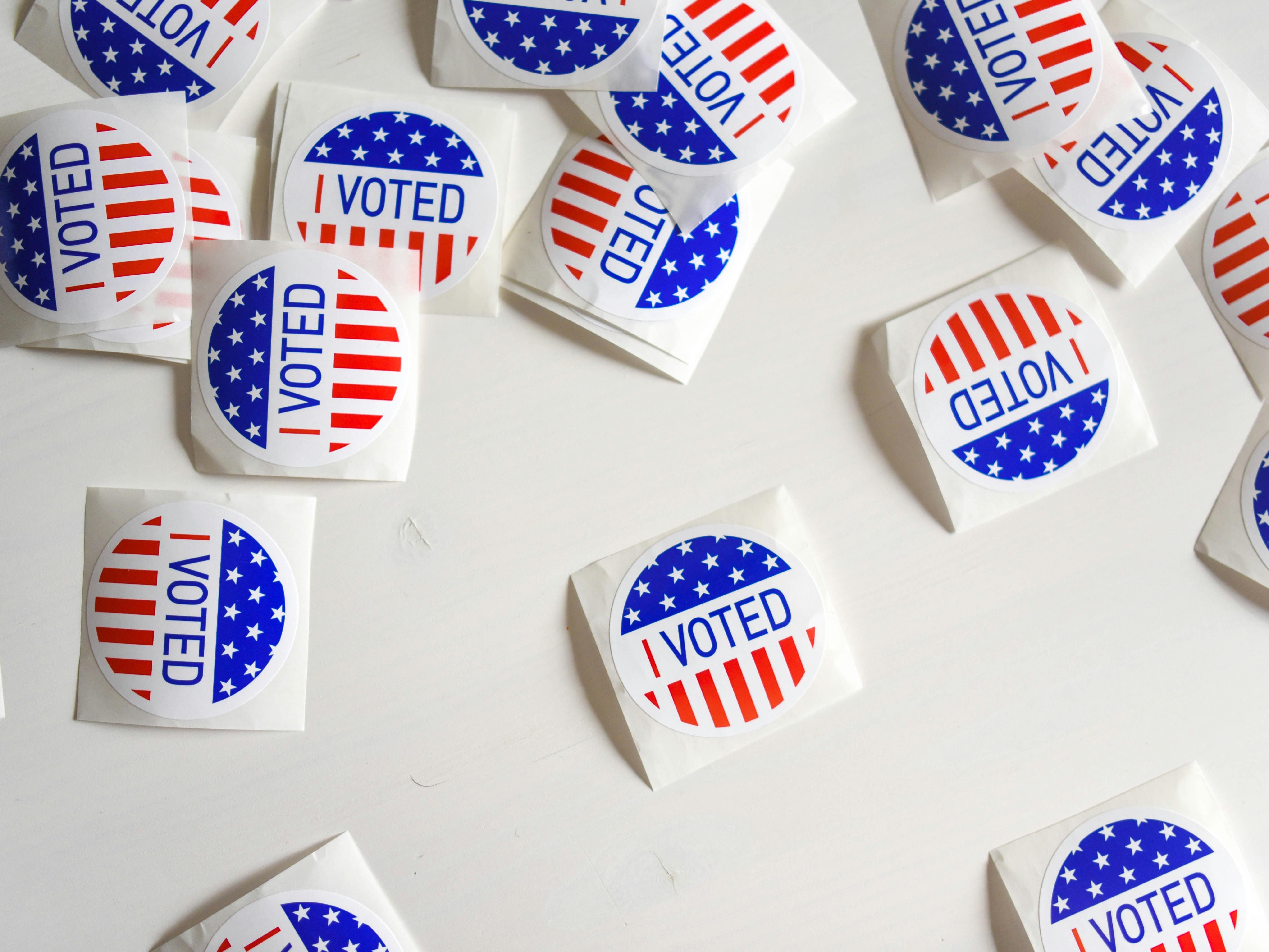 Image of voting stickers