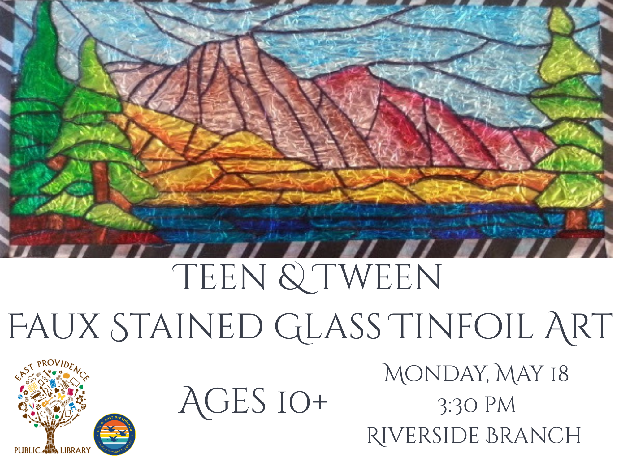 Stained glass art flyer