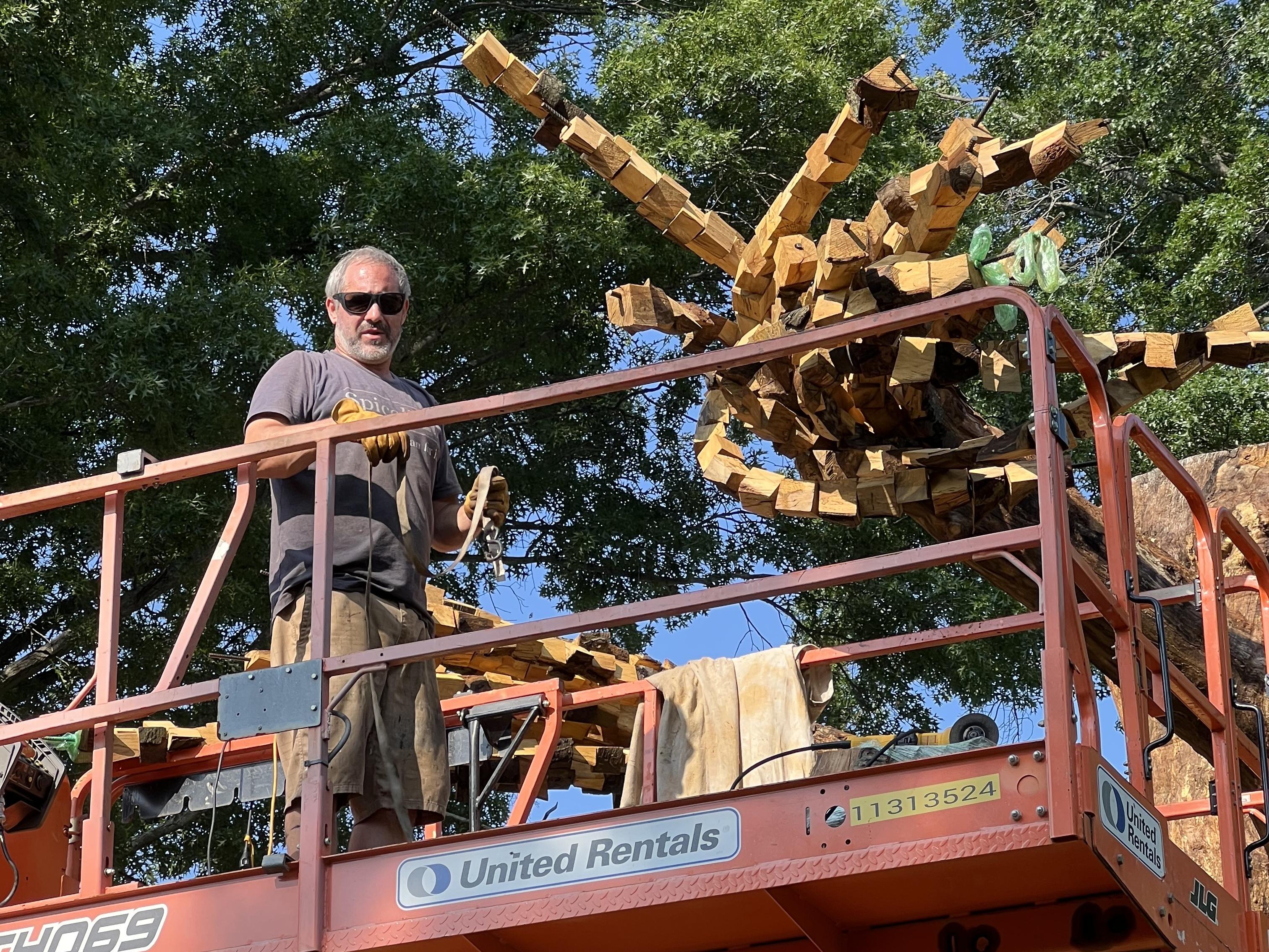 Image of tree sculpture work
