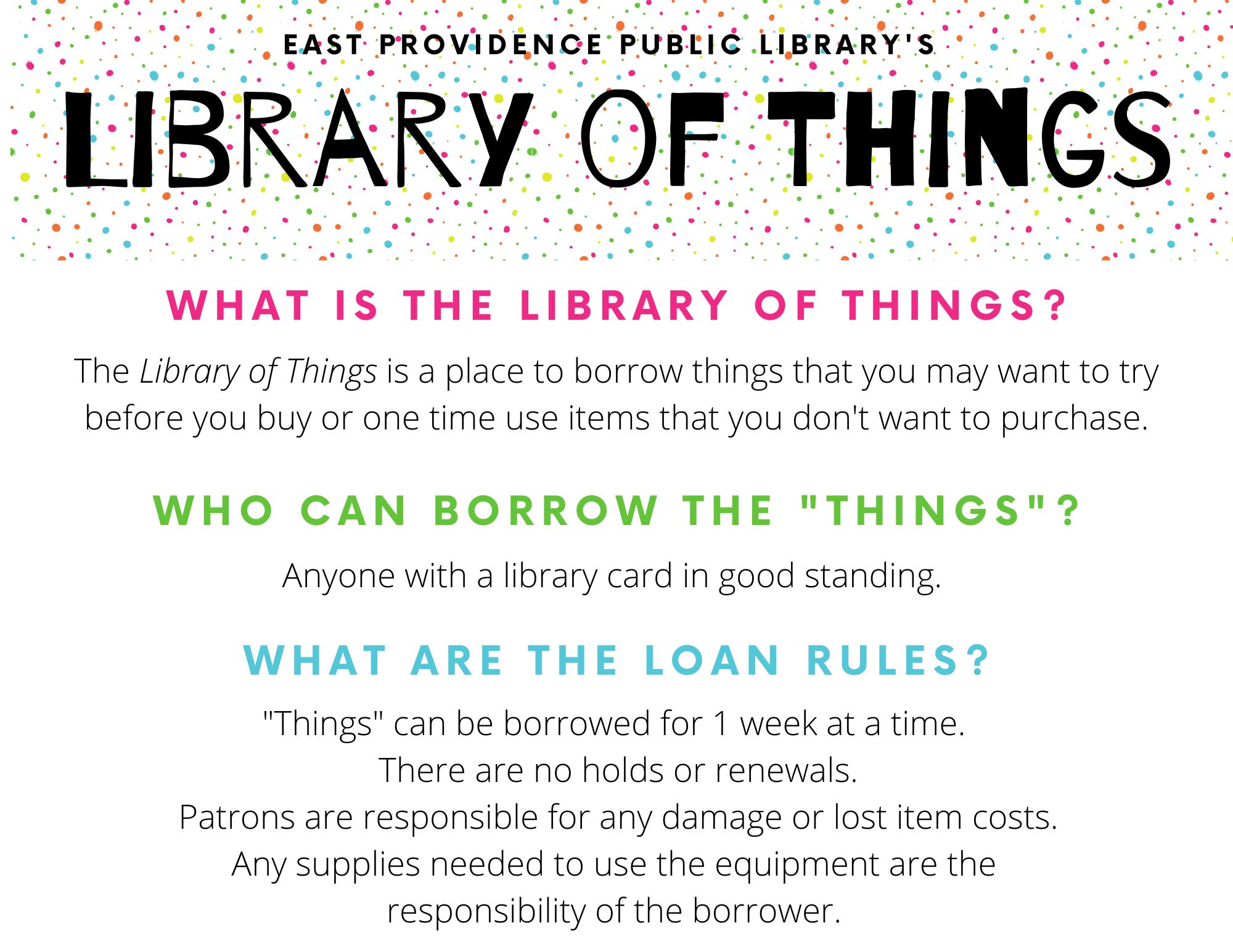 Library of Things Offers Patrons Some Needed - and Unique - Items To Borrow  - 27 East
