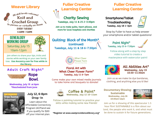 Adult Summer Programs Flyer - July - Page 2